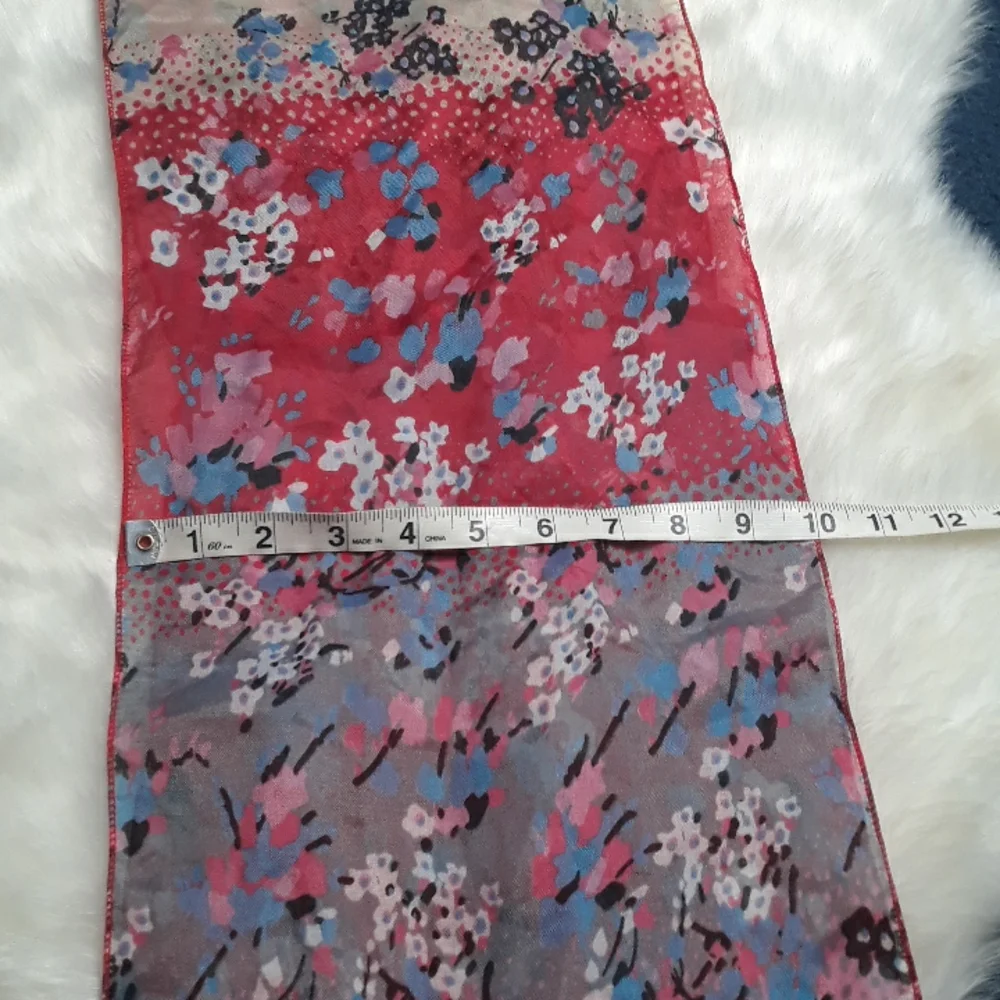 Floral eternity scarf women's 10 inches wide, 33 inches long (66 total)